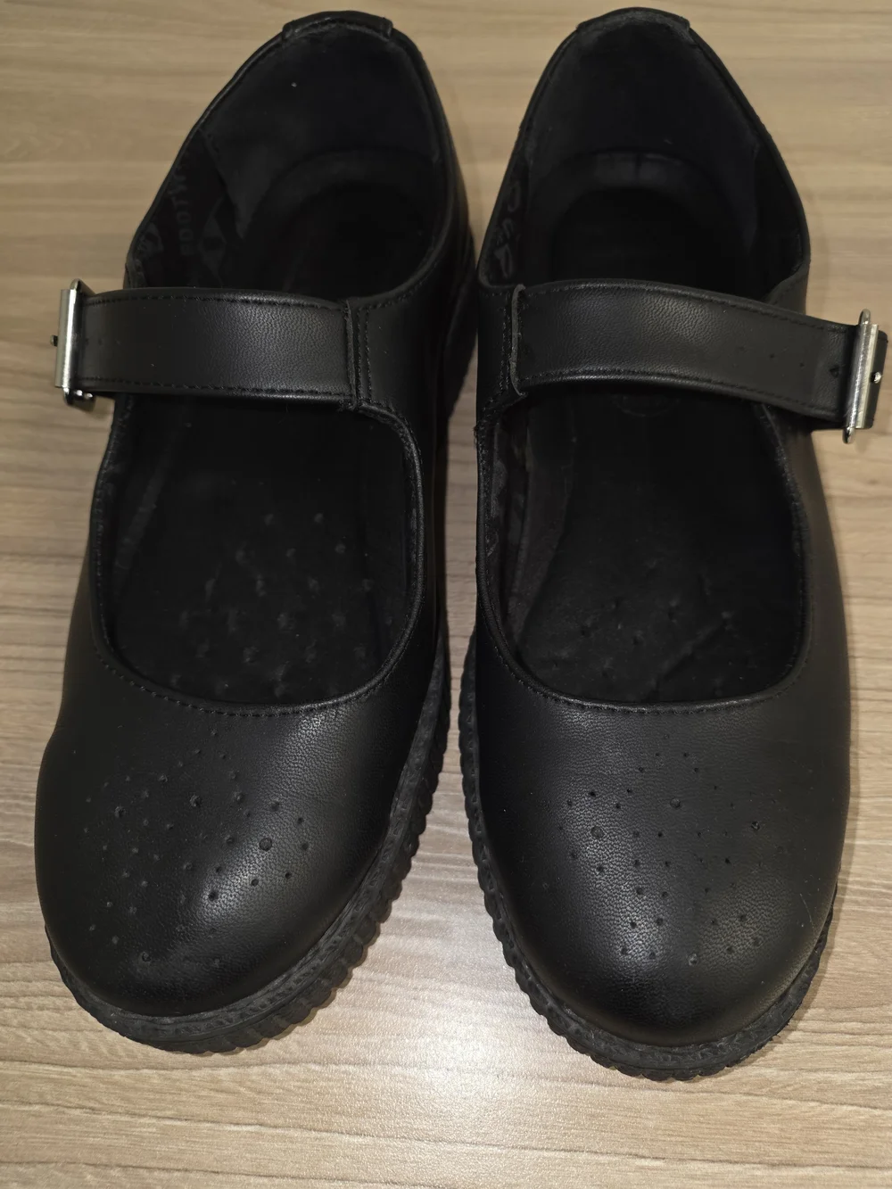 T.U.K Black Mary Jane Platform with Silver Buckle Accent